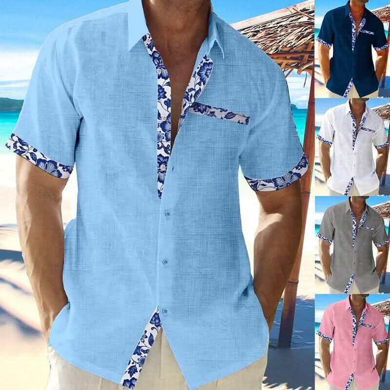 Men Casual Shirt Button Down Short Sleeve - A-1 Thread Vault