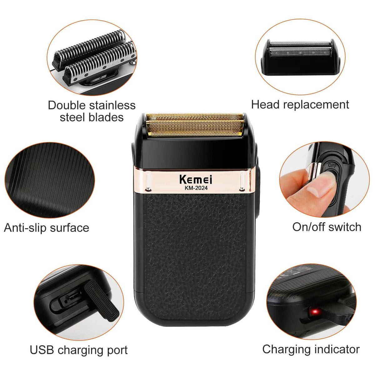 Men Rechargeable Cordless Beard Trimmer Grooming Kit - A-1 Thread Vault