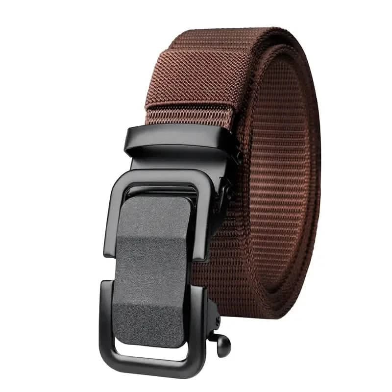 Men's Automatic Metal Buckle Nylon Canvas Webbing Belt - A-1 Thread Vault