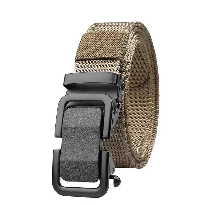 Men's Automatic Metal Buckle Nylon Canvas Webbing Belt - A-1 Thread Vault