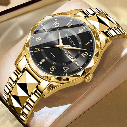 Men's Dual Calendar Fashion Waterproof Luminous Quartz Watch - A-1 Thread Vault