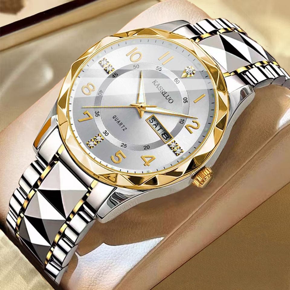 Men's Dual Calendar Fashion Waterproof Luminous Quartz Watch - A-1 Thread Vault