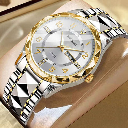 Men's Dual Calendar Fashion Waterproof Luminous Quartz Watch - A-1 Thread Vault