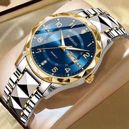 Men's Dual Calendar Fashion Waterproof Luminous Quartz Watch - A-1 Thread Vault