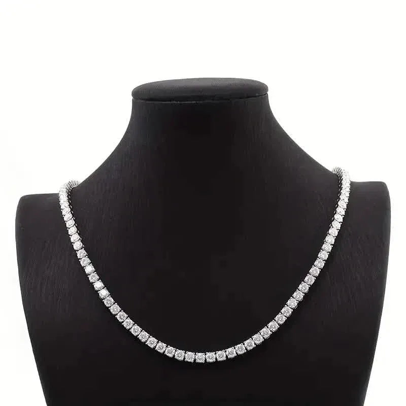 Men's Elegant Diamond Cubic Zirconia Necklace Chain - A-1 Thread Vault