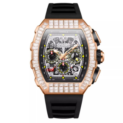 Men's Luxury Square Diamond Watch With Star Pattern - A-1 Thread Vault