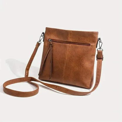 Men's Retro PU Leather Shoulder Bag, Simple Fashion Crossbody Casual Bag with Adjustable Strap - A-1 Thread Vault