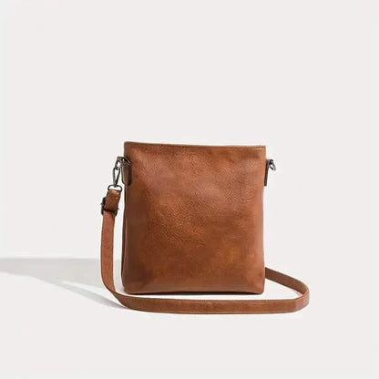 Men's Retro PU Leather Shoulder Bag, Simple Fashion Crossbody Casual Bag with Adjustable Strap - A-1 Thread Vault