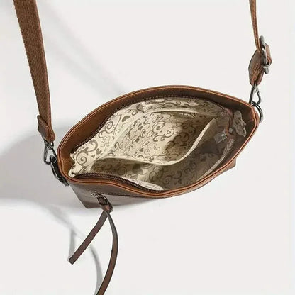 Men's Retro PU Leather Shoulder Bag, Simple Fashion Crossbody Casual Bag with Adjustable Strap - A-1 Thread Vault
