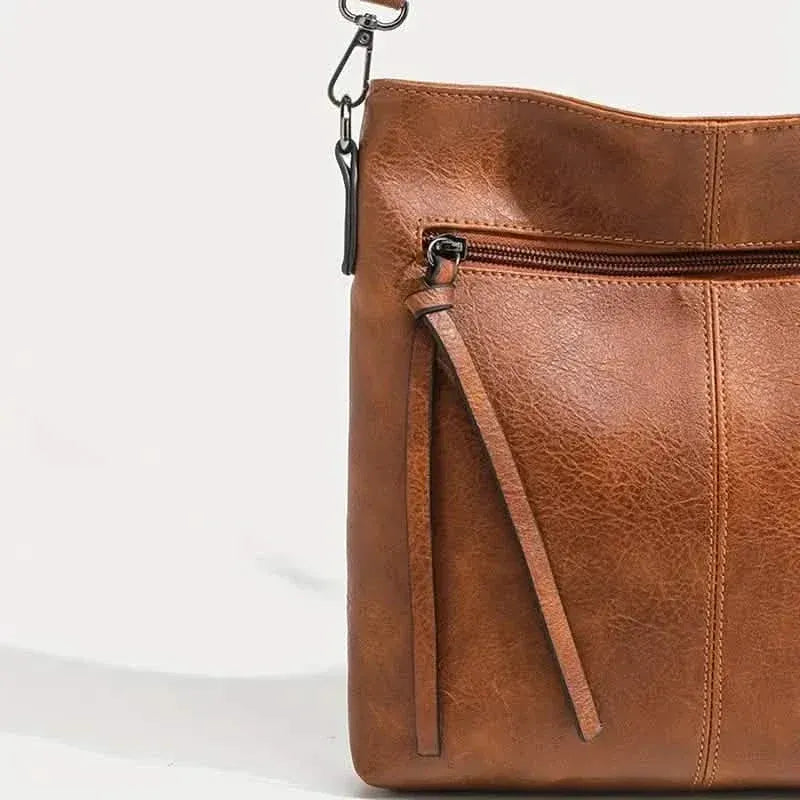 Men's Retro PU Leather Shoulder Bag, Simple Fashion Crossbody Casual Bag with Adjustable Strap - A-1 Thread Vault