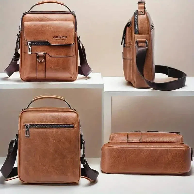Men's Shoulder Vintage Business Casual Satchel Bag - A-1 Thread Vault