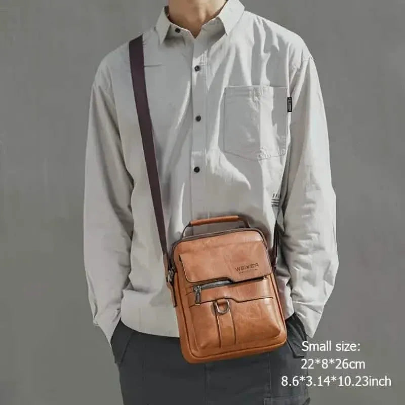 Men's Shoulder Vintage Business Casual Satchel Bag - A-1 Thread Vault