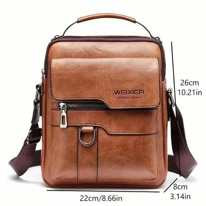 Men's Shoulder Vintage Business Casual Satchel Bag - A-1 Thread Vault