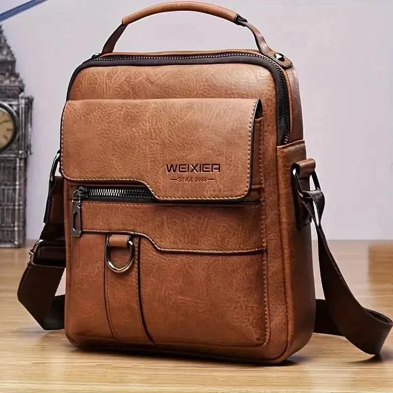 Men's Shoulder Vintage Business Casual Satchel Bag - A-1 Thread Vault