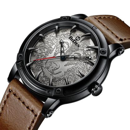 Men's Solid Color Casual Belt Quartz Watch - A-1 Thread Vault