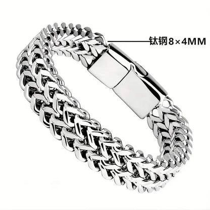 Men's Stainless Steel Braided Bracelet with Magnetic Clasp - A-1 Thread Vault