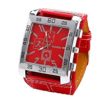 Men's Stylish And Cool Military-style Watch Square Dial Simulated Three-layer Design - A-1 Thread Vault