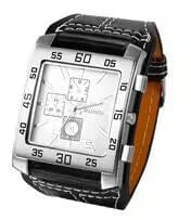 Men's Stylish And Cool Military-style Watch Square Dial Simulated Three-layer Design - A-1 Thread Vault