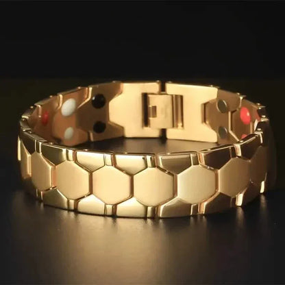 Men's Titanium Magnetic Bracelet 4-in-1 Energy - A-1 Thread Vault