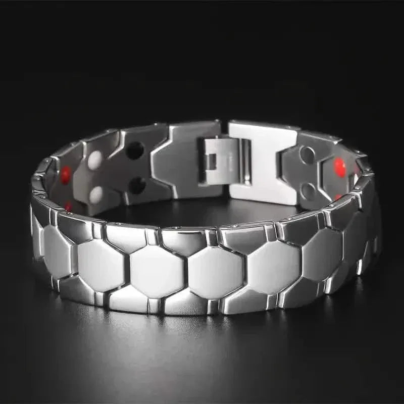 Men's Titanium Magnetic Bracelet 4-in-1 Energy - A-1 Thread Vault