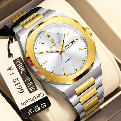Men's Waterproof Luminous Quartz Watch - A-1 Thread Vault