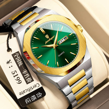Men's Waterproof Luminous Quartz Watch - A-1 Thread Vault