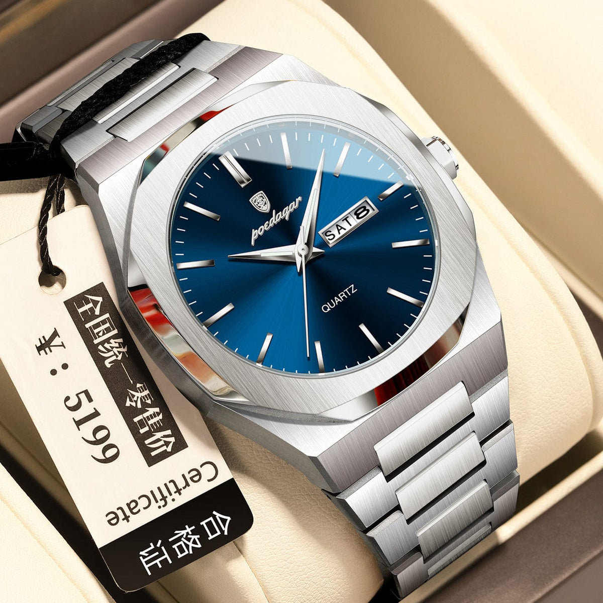Men's Waterproof Luminous Quartz Watch - A-1 Thread Vault