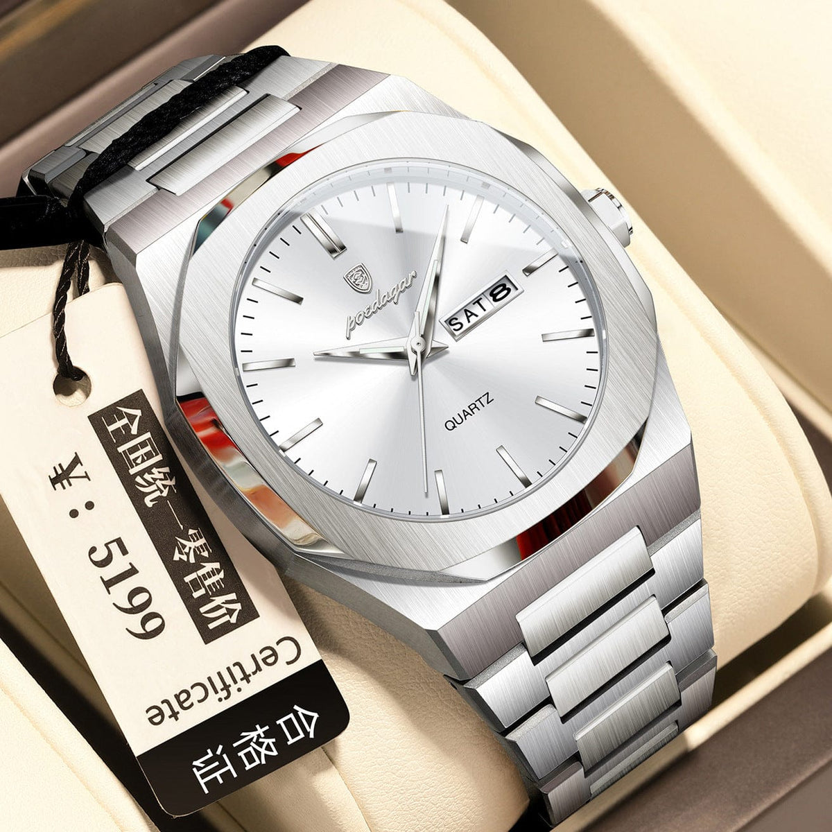 Men's Waterproof Luminous Quartz Watch - A-1 Thread Vault