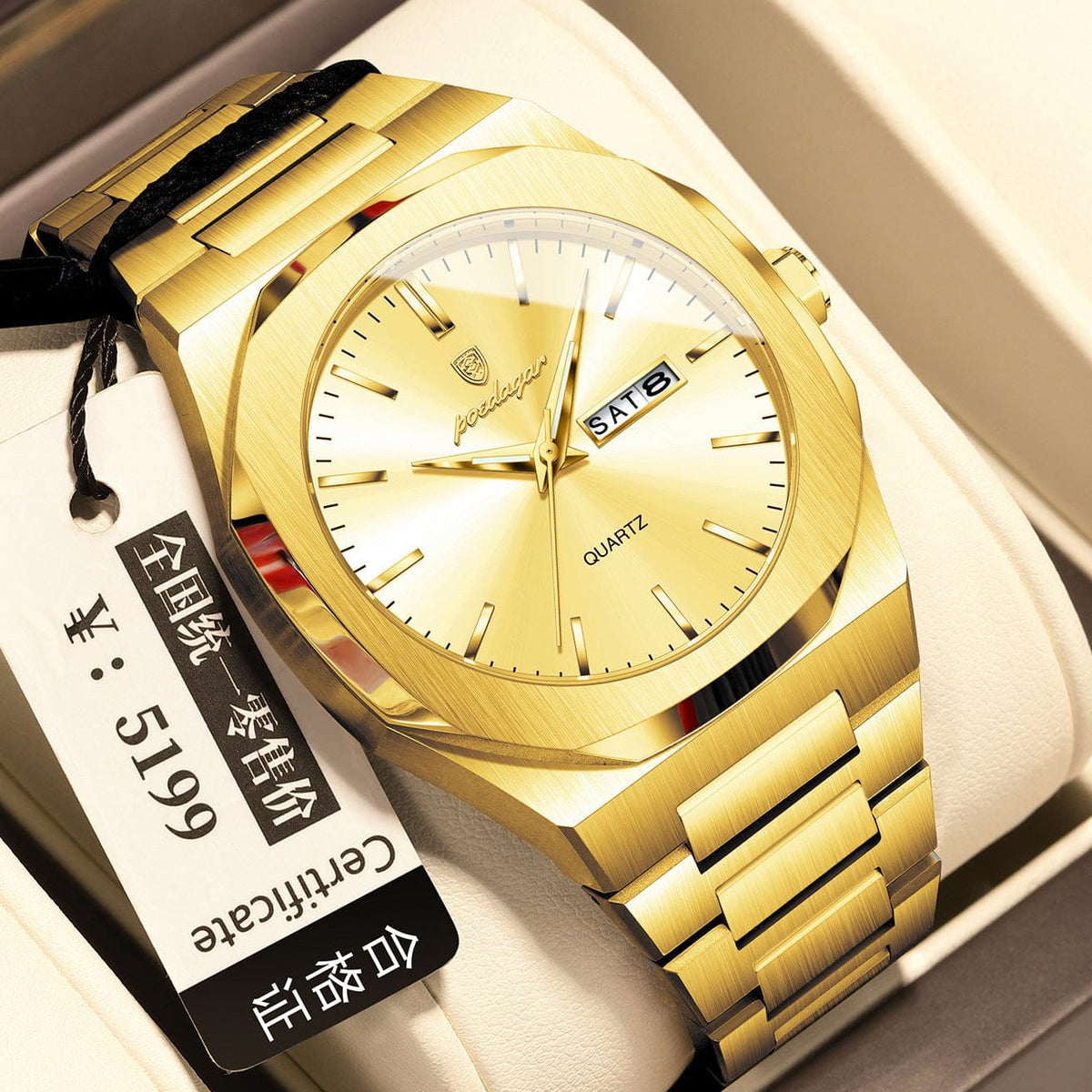 Men's Waterproof Luminous Quartz Watch - A-1 Thread Vault