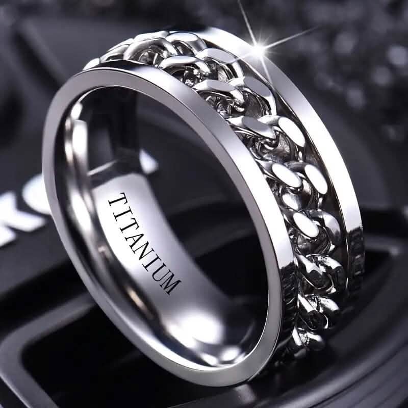 Men's 8mm Titanium Steel Ring - A-1 Thread Vault