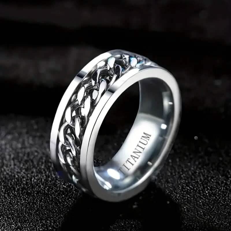 Men's 8mm Titanium Steel Ring - A-1 Thread Vault
