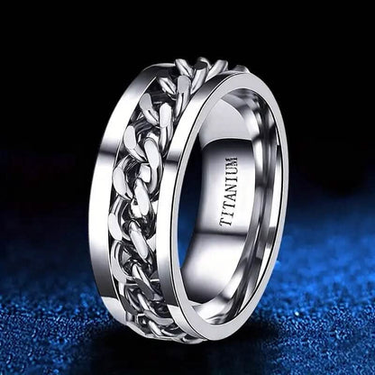 Men's 8mm Titanium Steel Ring - A-1 Thread Vault