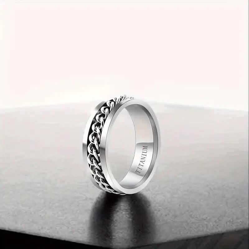 Men's 8mm Titanium Steel Ring - A-1 Thread Vault