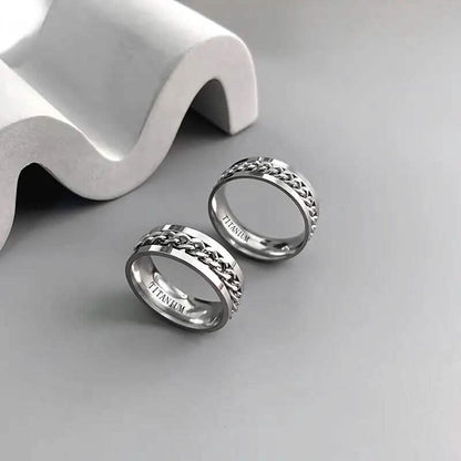Men's 8mm Titanium Steel Ring - A-1 Thread Vault