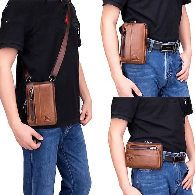 Men's Bum Bag Messenger Bag Fanny Pack Belt Pouch - A-1 Thread Vault