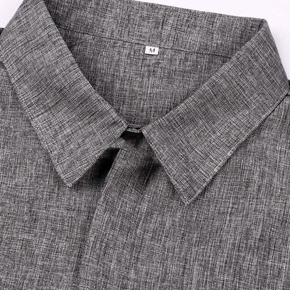Men's Button Down Shirt Short Sleeve Plain Lapel - A-1 Thread Vault
