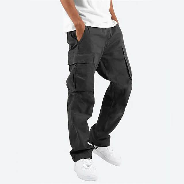 Men's Cargo Pants Trousers Drawstring Elastic Waist Multi Pocket - A-1 Thread Vault