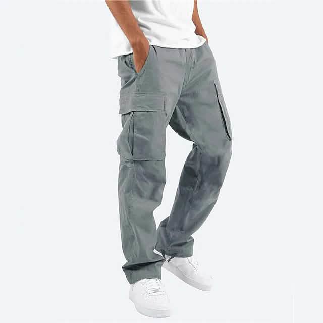 Men's Cargo Pants Trousers Drawstring Elastic Waist Multi Pocket - A-1 Thread Vault