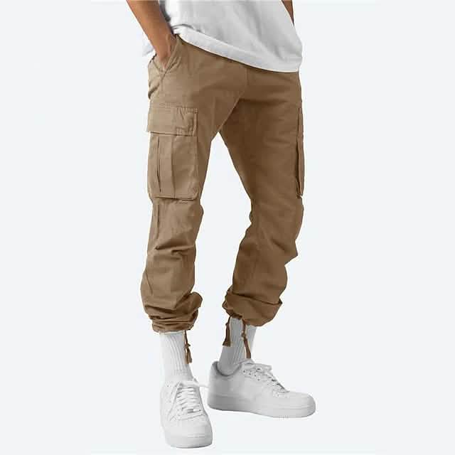 Men's Cargo Pants Trousers Drawstring Elastic Waist Multi Pocket - A-1 Thread Vault