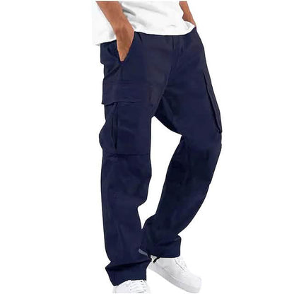 Men's Cargo Pants Trousers Drawstring Elastic Waist Multi Pocket - A-1 Thread Vault