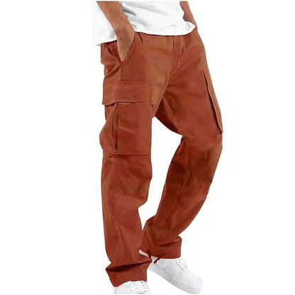 Men's Cargo Pants Trousers Drawstring Elastic Waist Multi Pocket - A-1 Thread Vault
