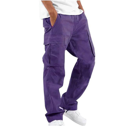 Men's Cargo Pants Trousers Drawstring Elastic Waist Multi Pocket - A-1 Thread Vault