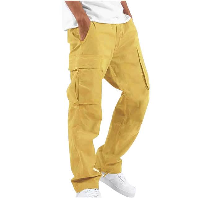 Men's Cargo Pants Trousers Drawstring Elastic Waist Multi Pocket - A-1 Thread Vault