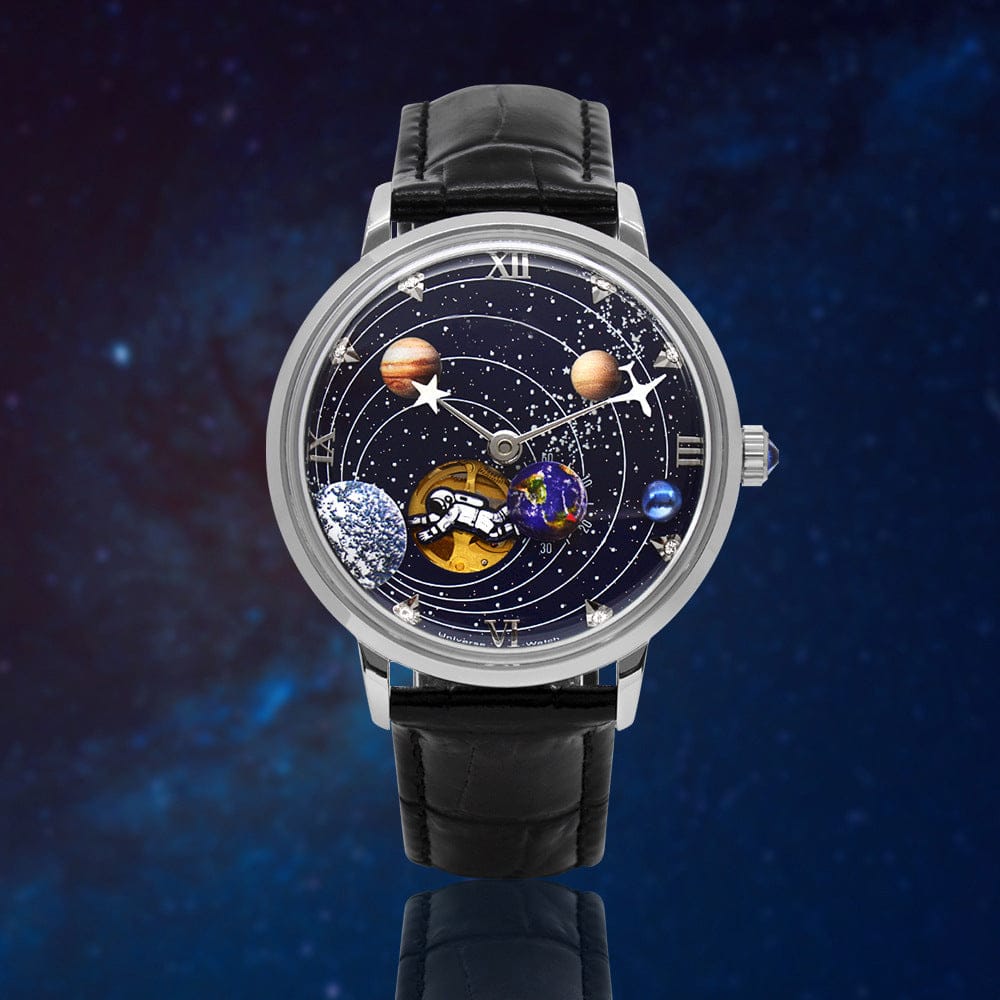 Mens Mechanical Watch With A Hollowed-out Design And Leather Strap - A-1 Thread Vault