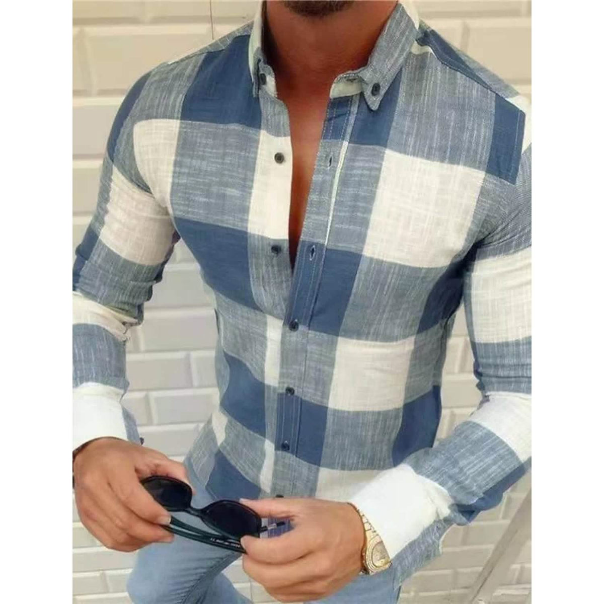 Men's Shirt Bishop Sleeve Collar Shirt - A-1 Thread Vault