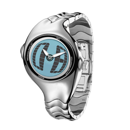 Mens Twisted Vintage Asymmetric Dual-Display Watch - A-1 Thread Vault
