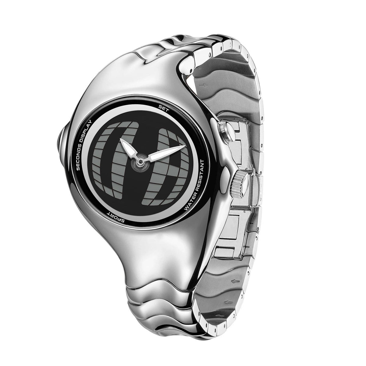 Mens Twisted Vintage Asymmetric Dual-Display Watch - A-1 Thread Vault