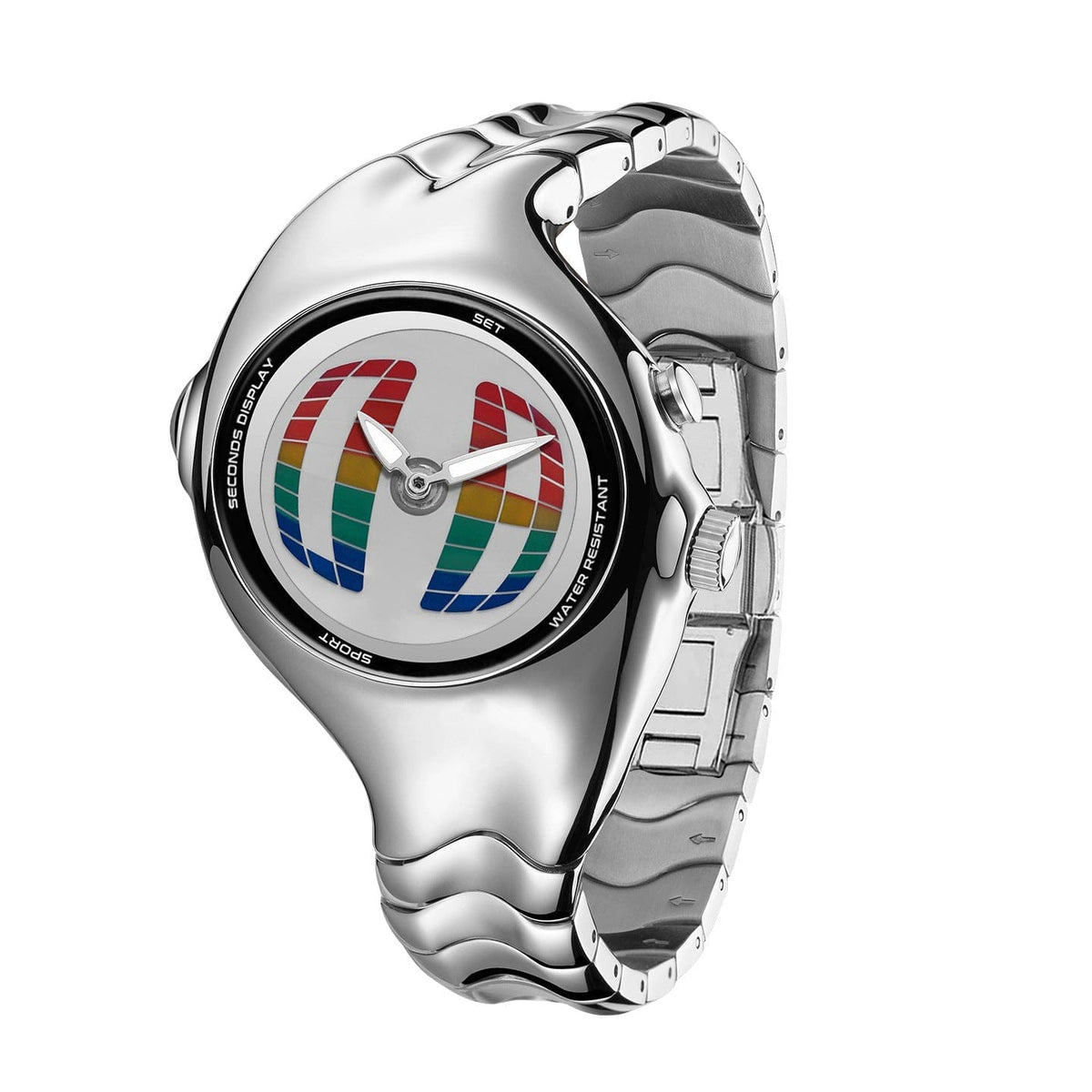 Mens Twisted Vintage Asymmetric Dual-Display Watch - A-1 Thread Vault