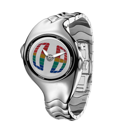 Mens Twisted Vintage Asymmetric Dual-Display Watch - A-1 Thread Vault