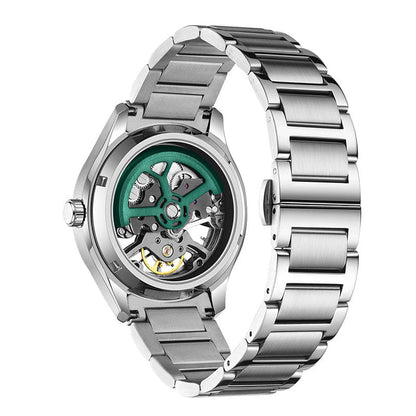 Mens Watch With A Transparent Mechanical Skeleton Dial - A-1 Thread Vault